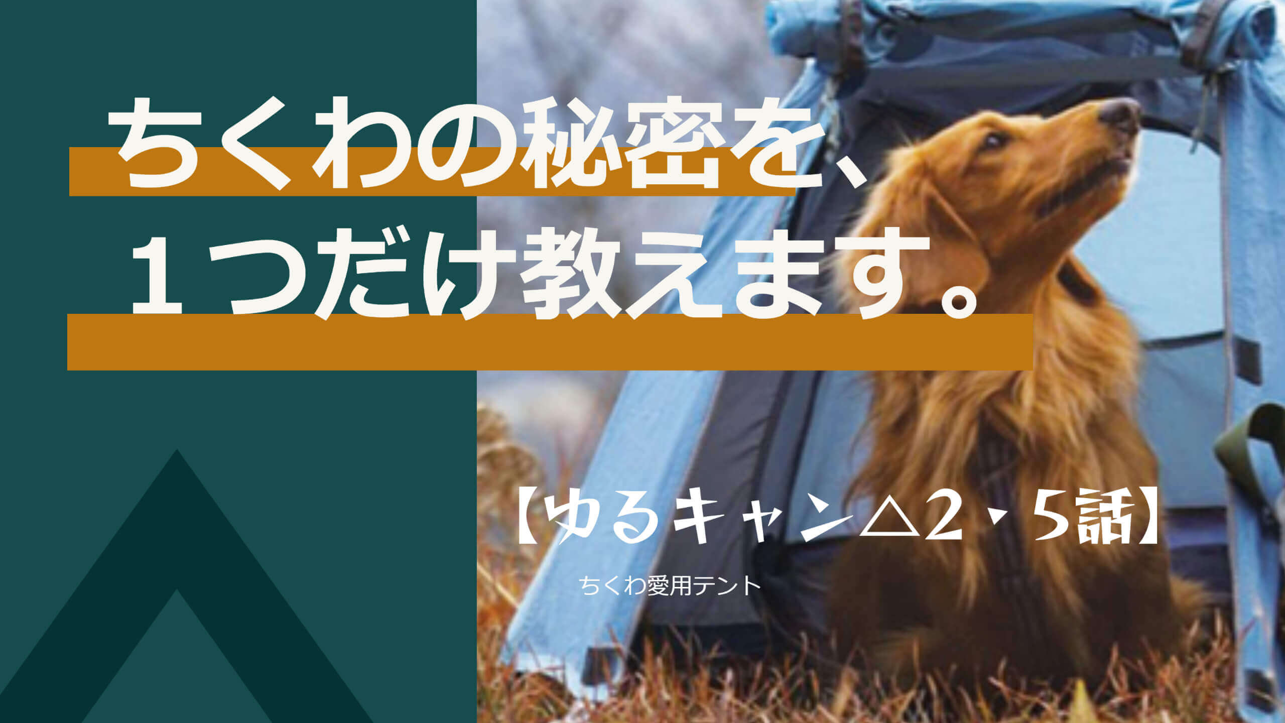 ゆるキャン 2 5話 ちくわの秘密を １つだけ教えます 愛用テント